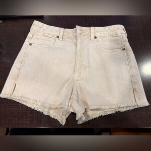American Eagle Outfitters Cream Jean Shorts